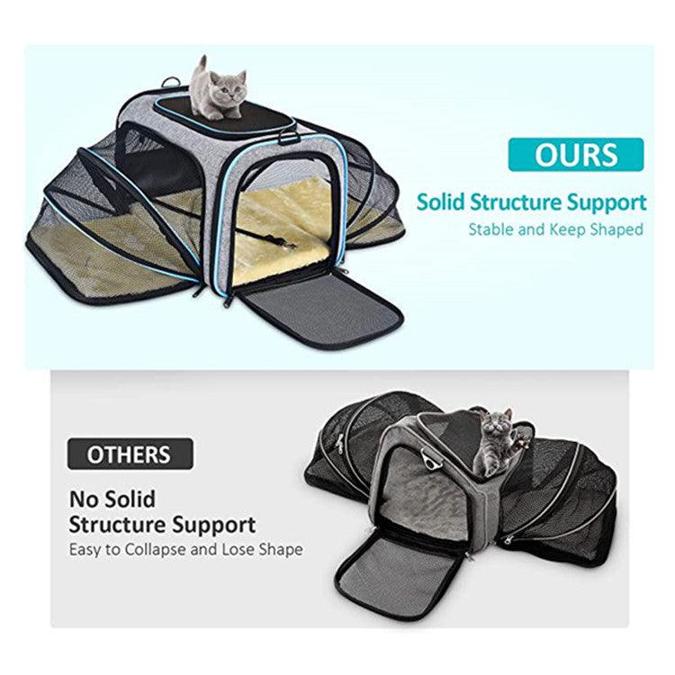 Pet Travel Haven: Transportín expandible y reflectante para gatos para un viaje seguro y cómodo…